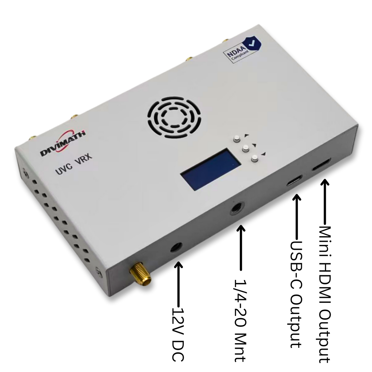 Divimath GroundLink UVC VRX (USB-C Digital + Analog VRX) – Divimath, Inc